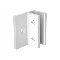 Offset Wall Bracket for Frameless Glass Shower Screens - Matt White