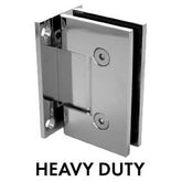Purity Showerscreens wall to glass hinge HEAVY DUTY / SQUARE EDGE - Chrome
