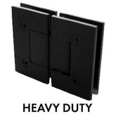 Purity Showerscreens glass to glass hinge HEAVY DUTY / SQUARE EDGE - Matt Black