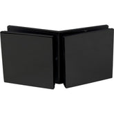 135 Degrees Glass to Glass Brackets for Frameless Glass Shower Screens - SOLID BRASS - Matt Black