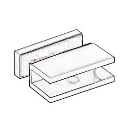 Fixing Shelf Bracket Glass to Glass Square Antique Bronze