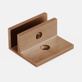 U Bracket Square with Horizontal Leg Brushed Rose Gold