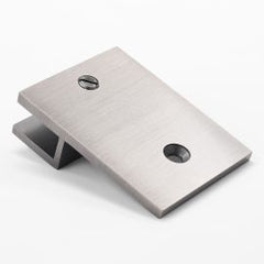 U Bracket Square with Vertical Leg Brushed Nickel