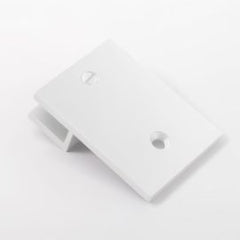 U Bracket Square with Vertical Leg Matt White