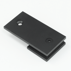 SB180SQB – Bracket Square Glass to Wall 180 Degree Black – supplier gallery view 2