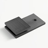 Bracket Square Glass to Wall 180 Degree Brushed Gunmetal