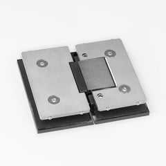 ES2HDAJBGM β FORGE Shower Hinge Heavy Duty Adjustable Glass to Glass 180 Degree Brushed Gunmetal β supplier gallery view 2