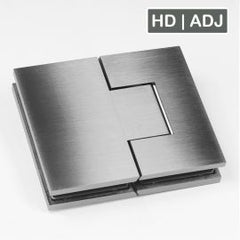 FORGE Shower Hinge Heavy Duty Adjustable Glass to Glass 180 Degree Brushed Gunmetal