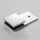 Bracket Square Glass to Wall 180 Degree Chrome