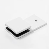 Bracket Square Glass to Wall 180 Degree Matt White