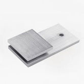 Bracket Square Glass to Wall 180 Degree Satin