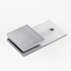Bracket Square Glass to Wall 180 Degree Satin
