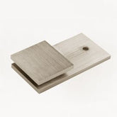 Bracket Square Glass to Wall 180 Degree Warm Brushed Nickel