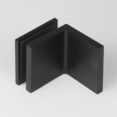 Forge Frameless Shower Screen Bracket Glass to Wall 90 Degrees Adjustable - Black