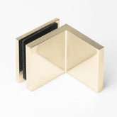 Bracket Glass to Wall 90 Degree Adjustable Raw Polished Brass