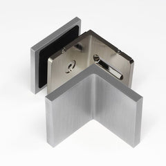 SB50ADJS β Bracket Glass to Wall 90 Degree Adjustable Satin β supplier gallery view 2