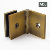 Bracket Square Glass to Wall Adjustable Angle Antique Brass