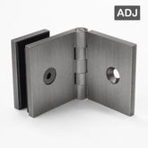 Bracket Square Glass to Wall Adjustable Angle Brushed Gunmetal