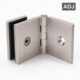 Bracket Square Glass to Wall Adjustable Angle Brushed Nickel