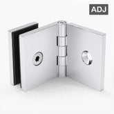 Bracket Square Glass to Wall Adjustable Angle Chrome