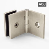Bracket Square Glass to Wall Adjustable Angle Warm Brushed Nickel
