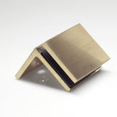 Frameless shower glass BRACKET SQUARE GLASS TO WALL 90 Degrees - Brushed Brass