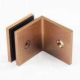 Bracket Square Glass to Wall 90 Degree Brushed Rose Gold