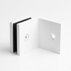 SB50SQMW β Bracket Square Glass to Wall 90 Degree Matt White β supplier gallery view 3