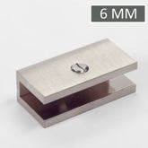 U Bracket Square 6mm Glass Brushed Nickel