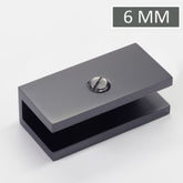 U Bracket Square 6mm Glass Gunmetal