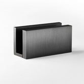 U Bracket Concealed Screw Square Brushed Gunmetal