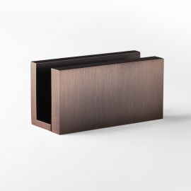 U Bracket Concealed Screw Square Nero Brushed Bronze