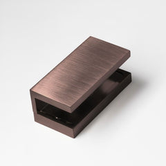 SBC10SQBRZ – U Bracket Concealed Screw Square Nero Brushed Bronze – supplier gallery view 2