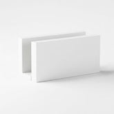 U Bracket Concealed Screw Square Matt White