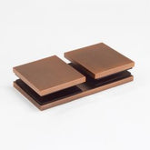 Bracket Square Glass to Glass 180 Degree Antique Bronze