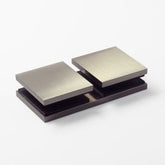 Bracket Square Glass to Glass 180 Degree Brushed Nickel