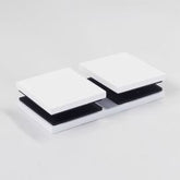 Bracket Square Glass to Glass 180 Degree Matt White