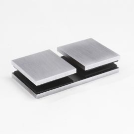 Bracket Square Glass to Glass 180 Degree Satin