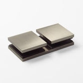 Bracket Square Glass to Glass 180 Degree Warm Brushed Nickel