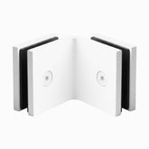 Bracket Square Glass to Glass 90 Degree Matt White