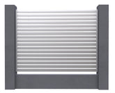 Aluminium Slat Screen Kit - Mill Finish, 1800mm high x 3000mm wide, Slat fence panel