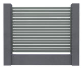 Aluminium Slat Screen Kit - Silver colour, 1800mm high x 3000mm wide, Slat fence panel