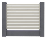 Aluminium Slat Screen Kit - Surfmist colour, 1800mm high x 3000mm wide, Slat fence panel