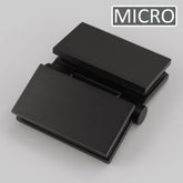 Square Bifold Hinge 6mm Glass Black