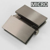 Square Bifold Hinge 6mm Glass Brushed Nickel