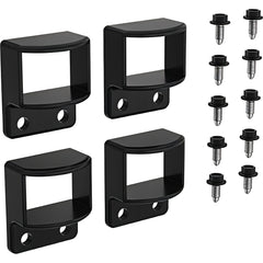 Horizontal brackets - 4 pack POWDER COATED ALUMINIUM, Choose colour