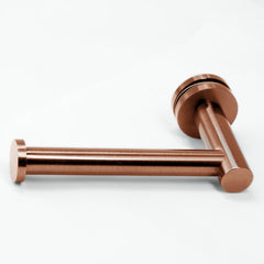 Forge Shower Toilet Roll Holder for hower screen , fits to glass . Brushed Rose Gold /Copper