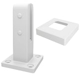 Non Conductive Pool Fence Spigot - Insuluxe - Base Plated Insulated Spigot - Matt White