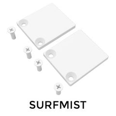 Aluminium Slat Screen Kit - Surfmist colour, 1800mm high x 3000mm wide, Slat fence panel