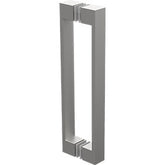 Zurich Square D handle - 250mm long, Shower Screen D Handle - Satin Chrome